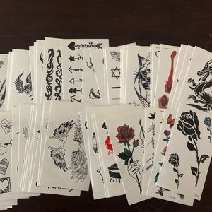 Assorted Temporary Tattoos - Count 63 sheets